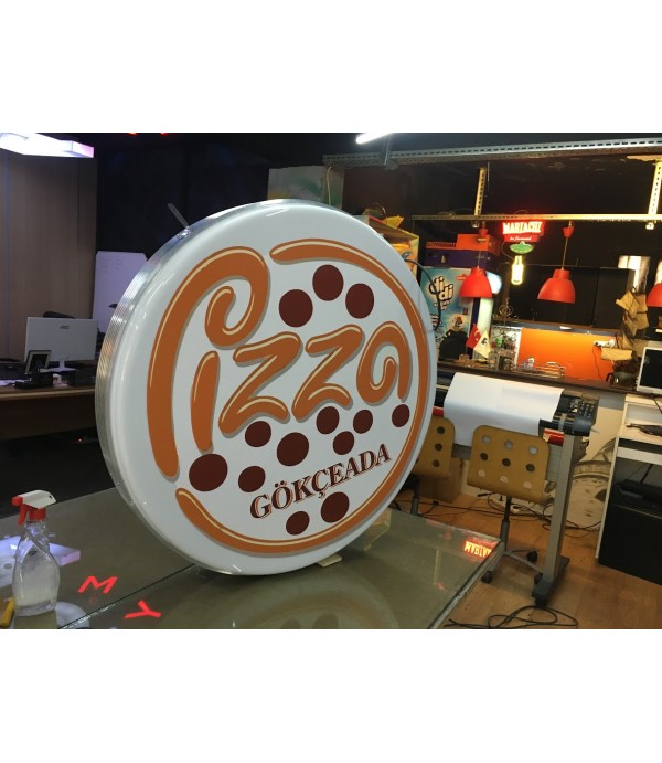 Pizza Gökçeada Işıklı Hazır Daire Tabela