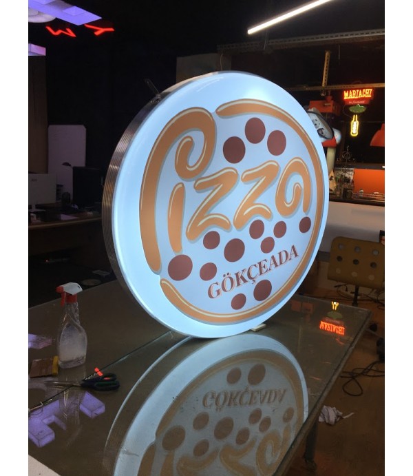 Pizza Gökçeada Işıklı Hazır Daire Tabela