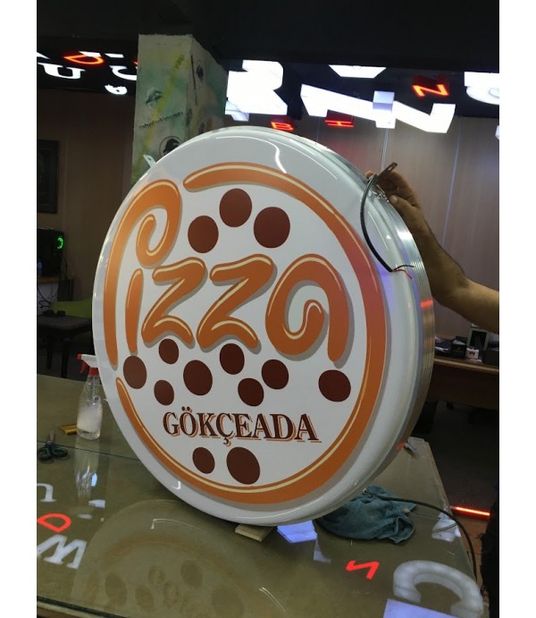 Pizza Gökçeada Işıklı Hazır Daire Tabela