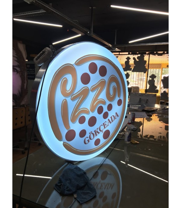 Pizza Gökçeada Işıklı Hazır Daire Tabela