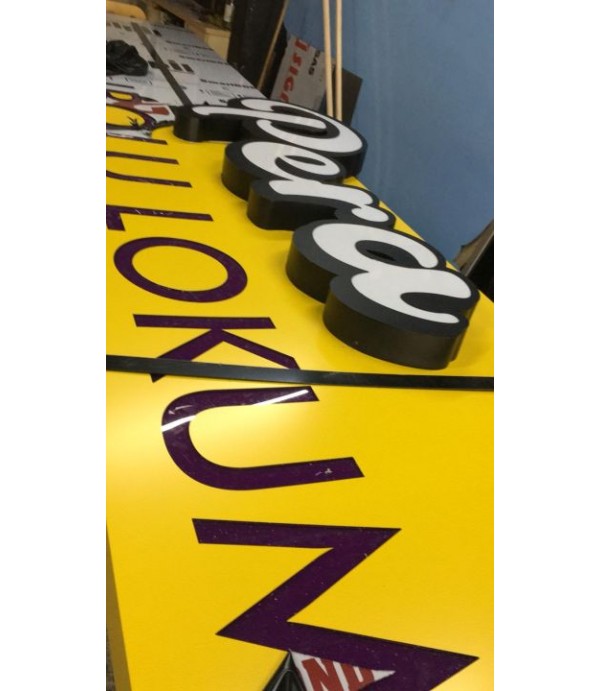 Pera Safranbolu Lokumcusu Led  Aluminyum Fileli Tabela