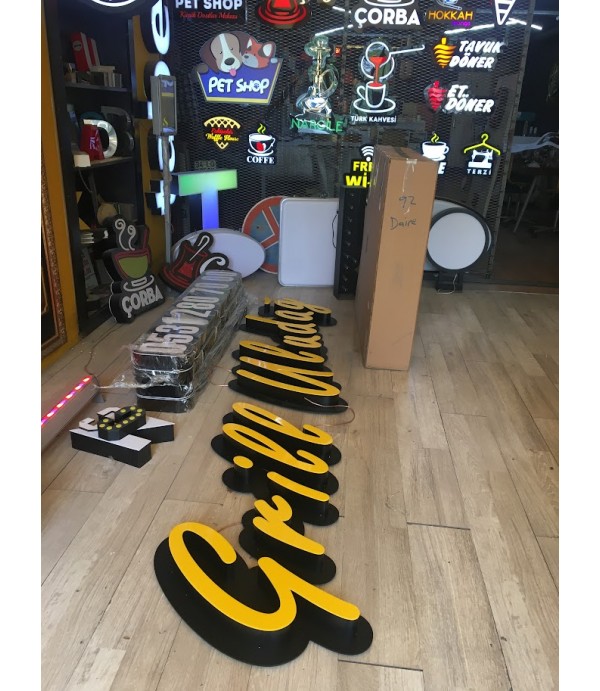 Uludağ Grill Almanya Işıklı pleksiglass Kutu Harf Tabela