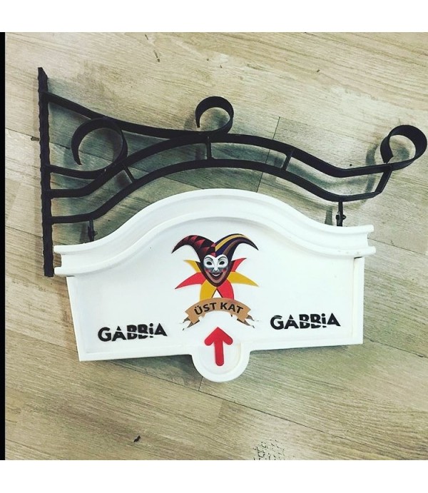 Gabbia Ahşap Tabela