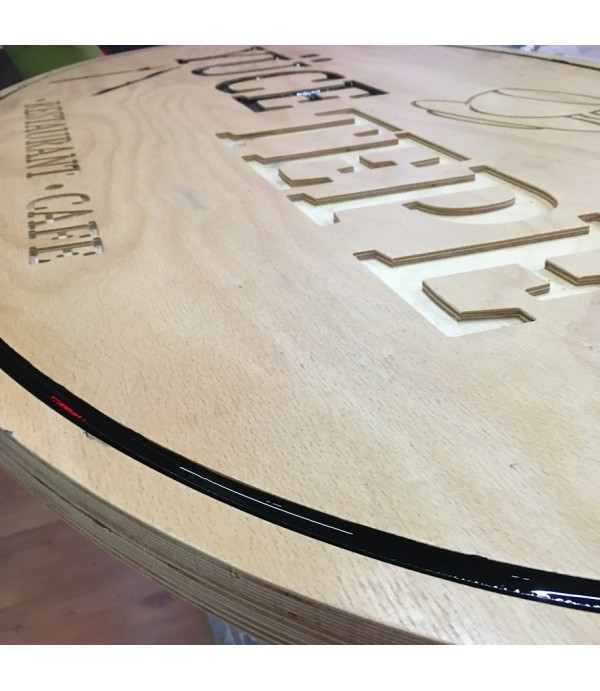 Yüce Tepe Restaurant cafe ahşap tabela