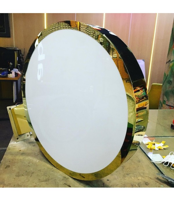 Işıklı gold krom fileli daire hazır tabela
