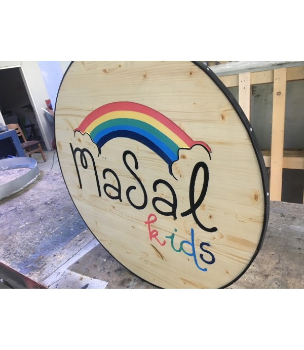 Masal Kids Ahşap Tabela