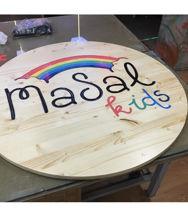 Masal Kids Ahşap Tabela