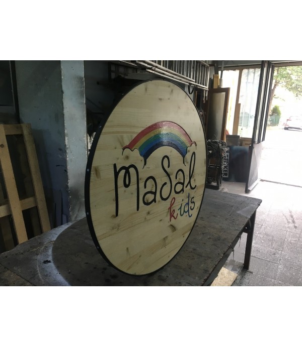 Masal Kids Ahşap Tabela