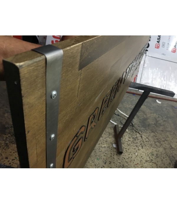 Green Tobacco Maltepe Metal Harf Ahşap Tabela