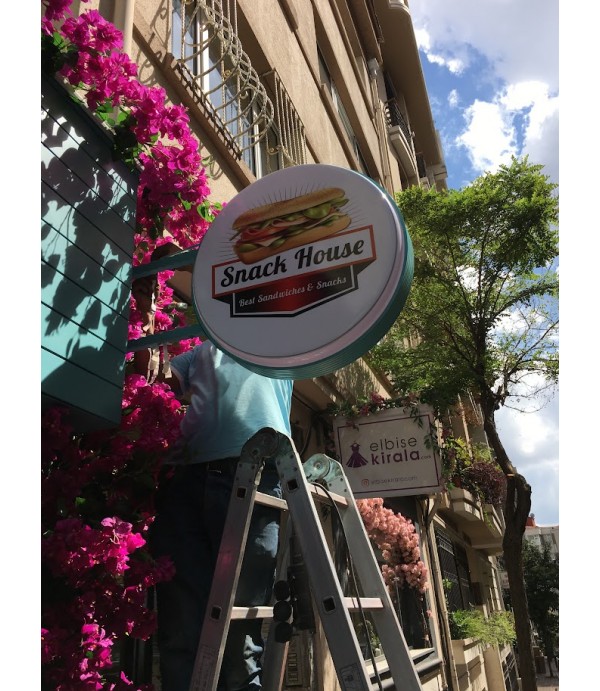 Snack House Daire(Işıklı Çift Taraflı Hazır Tabela)