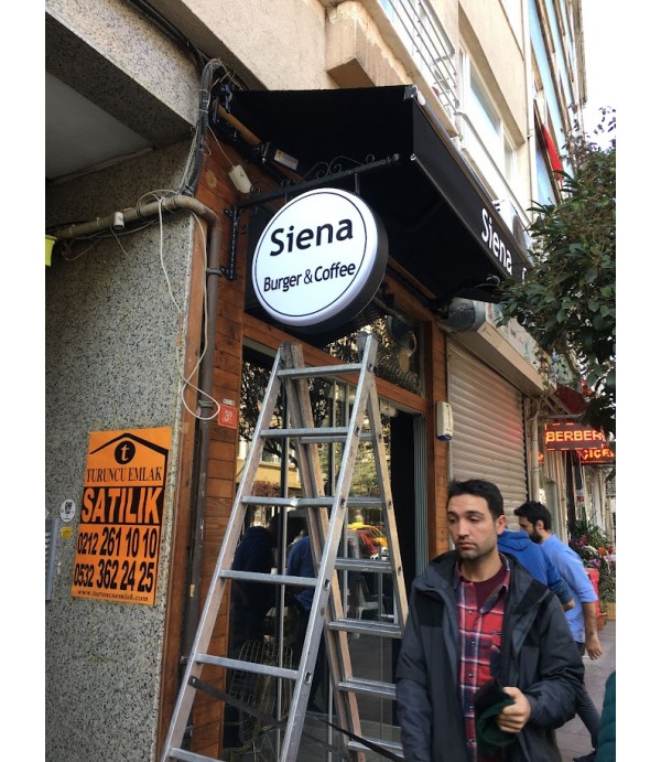 Siena Burger&Coffe Beşiktaş Işıklı Çift Taraflı Tabela