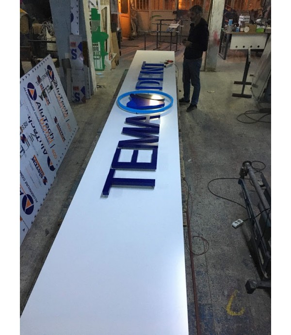 TemaDent Endirek Led Aydınlatma Çatı Tabela