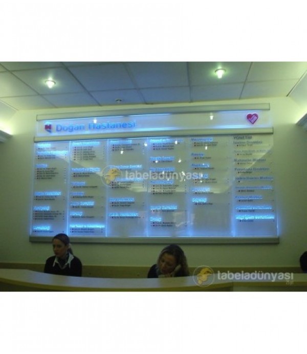 Doğan Hastanesi  gravür Kat Yönlendirme