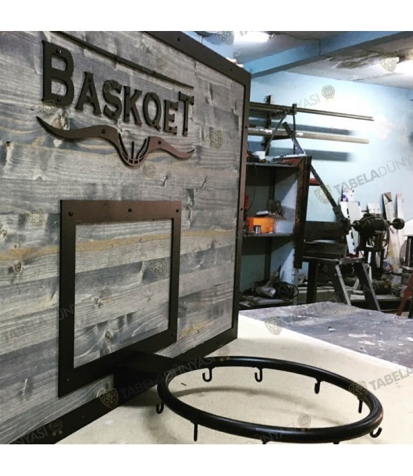 Eskitme ahşap basket potası