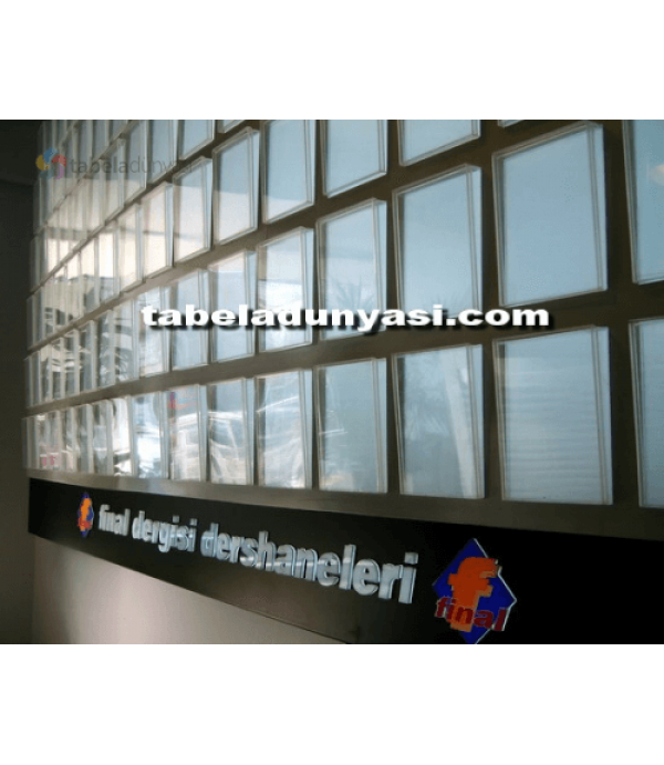 Final Dergisi Dershaneleri Işıltılı ve Şık Tabela