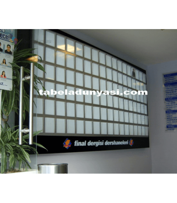 Final Dergisi Dershaneleri Işıltılı ve Şık Tabela