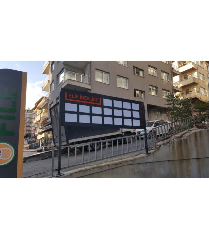 Plaza Girişi Çift Taraflı Ayaklı Tabela