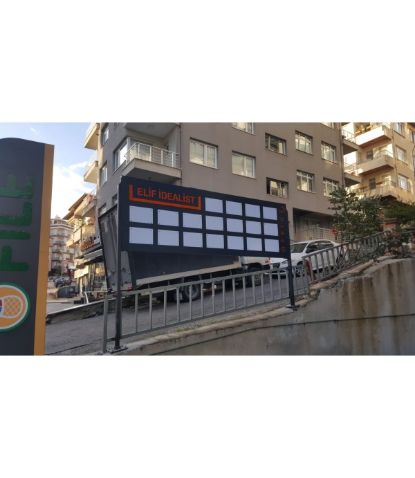 Plaza Girişi Çift Taraflı Ayaklı Tabela