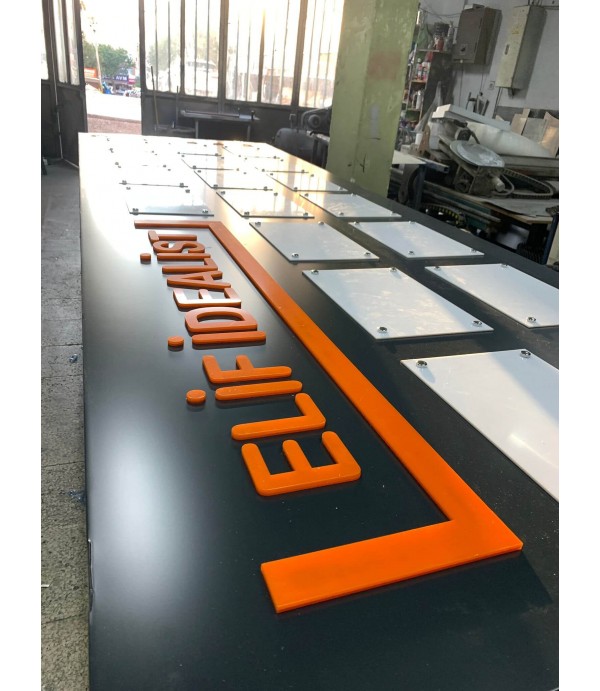 Plaza Girişi Çift Taraflı Ayaklı Tabela