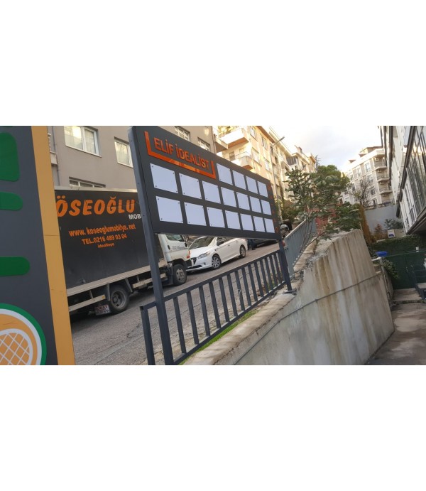 Plaza Girişi Çift Taraflı Ayaklı Tabela