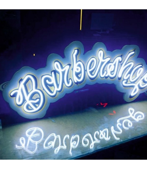 Almanya Barbershop eskitme zemin neon hortum led tabela