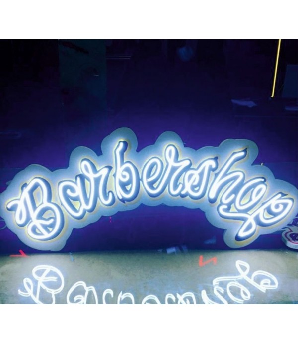 Almanya Barbershop eskitme zemin neon hortum led tabela