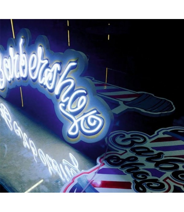 Almanya Barbershop eskitme zemin neon hortum led tabela