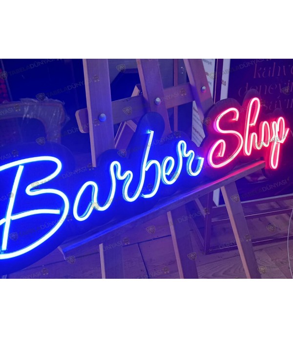 Barber Shop neon hortum led tabela