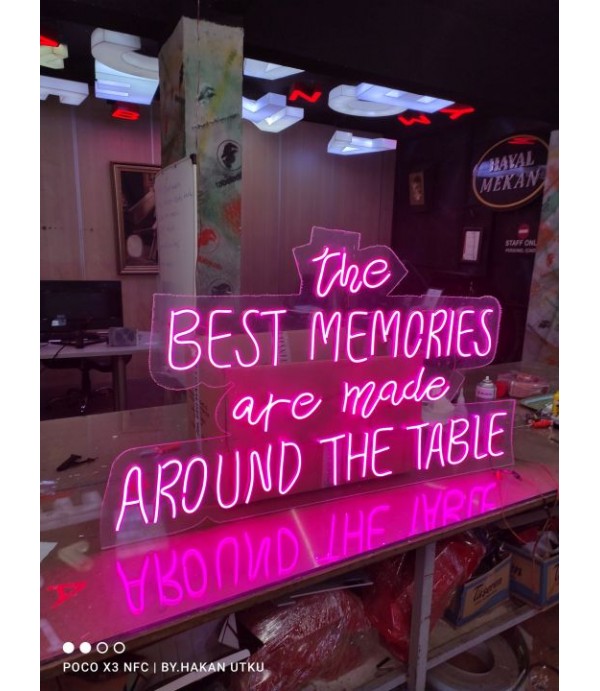 Best Memories neon hortum led tabela