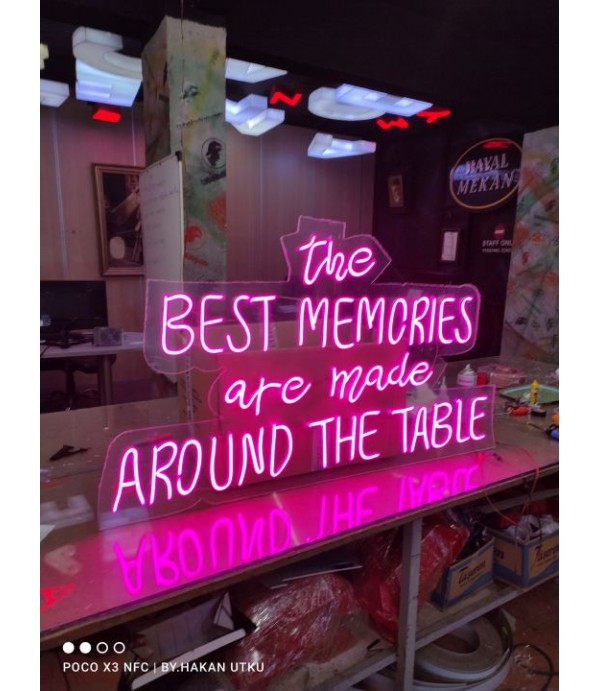 Best Memories neon hortum led tabela