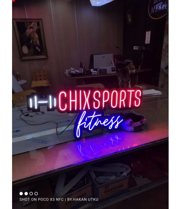 Chıxsports Fitness neon hortum led tabela