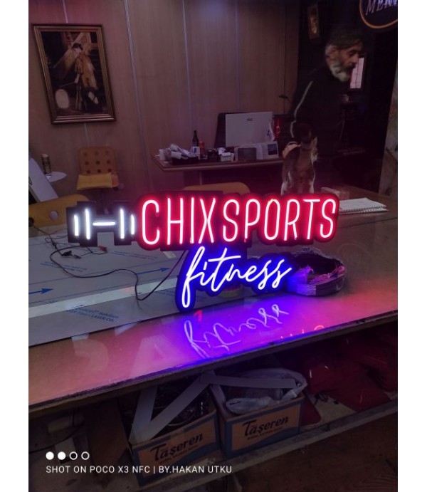 Chıxsports Fitness neon hortum led tabela