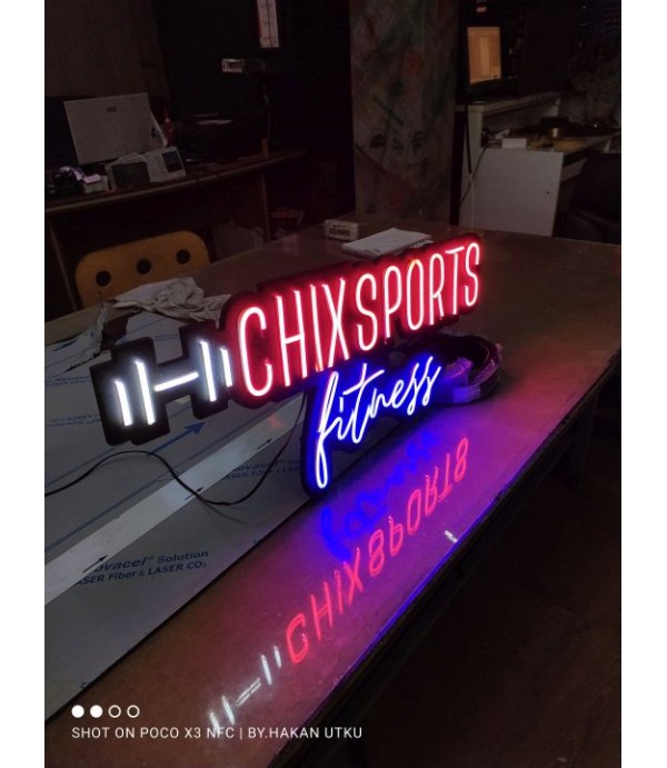 Chıxsports Fitness neon hortum led tabela