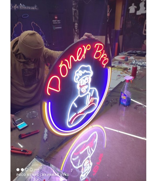 Döner Bra Almanya Neon Hortum LED Tabela Tasarımı