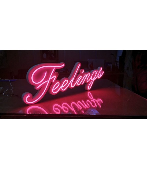 Fransa Feelings Neon Görünümlü Led Tabela