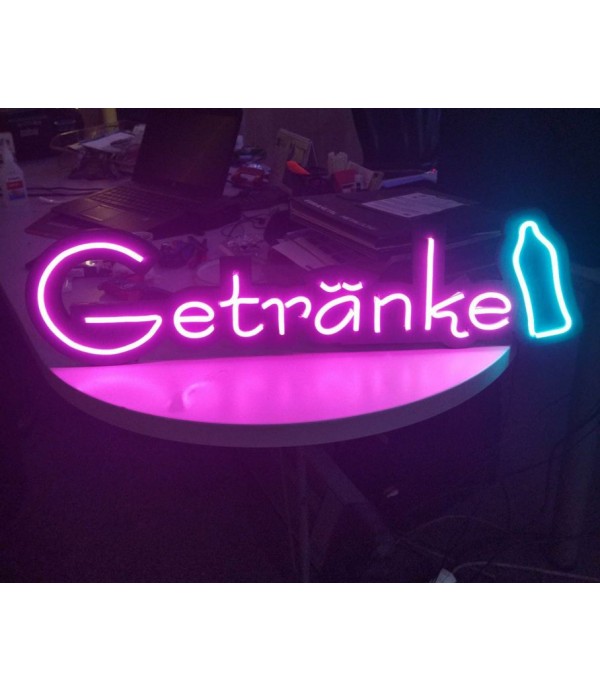 Getranke Almanya neon hortum Led tabela