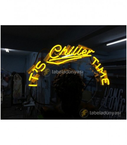 İt's Chiller Time Neon Tabela