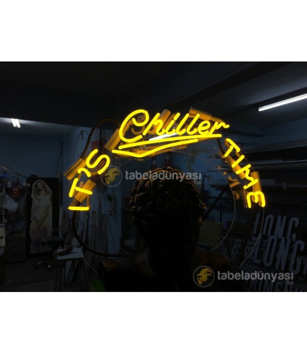İt's Chiller Time Neon Tabela