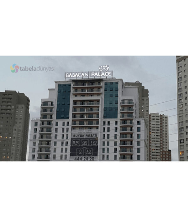 Babacan Palas Işıklı Çatı Tabelası