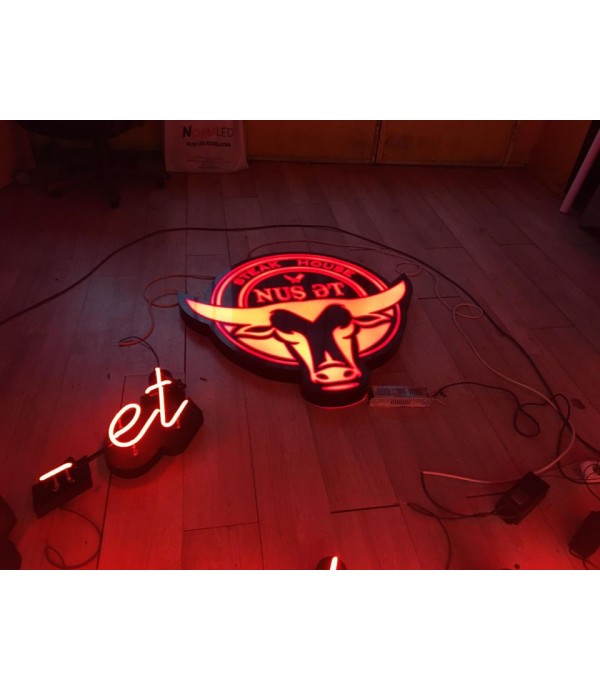 Nuş Et Azerbaycan Çıplak Neon uygulamalı Alüminyum Kutu Harf 