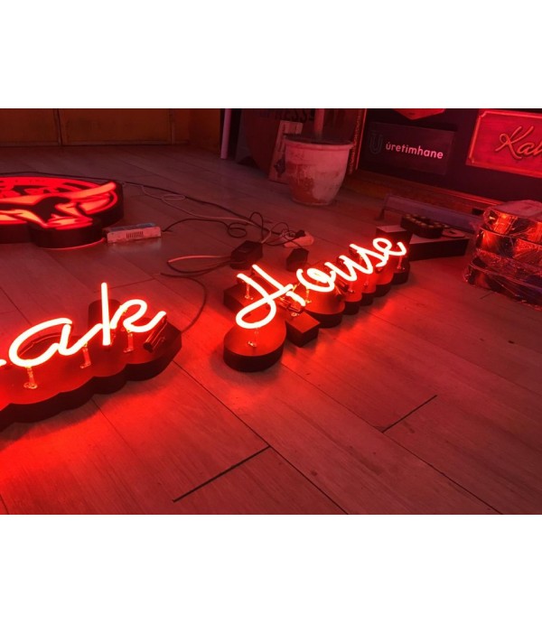 Nuş Et Azerbaycan Çıplak Neon uygulamalı Alüminyum Kutu Harf 