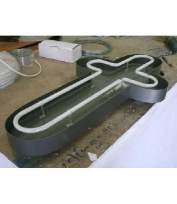 Today Ters tava çift sıra neon kutu harf