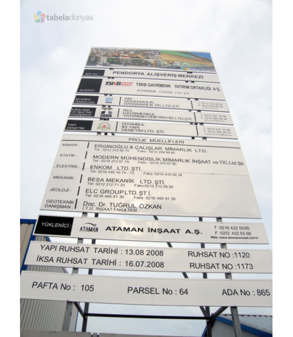 Pendorya Alışveriş Merkezi Totem Tabela