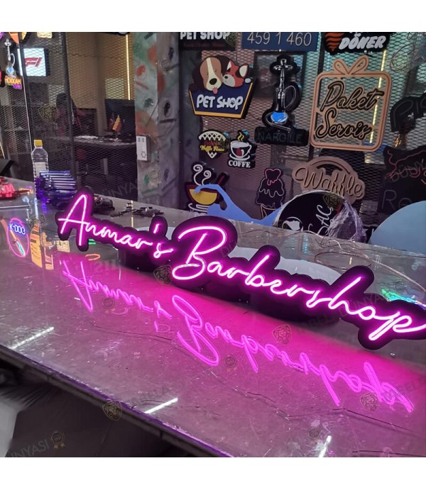 Almanya Barbershop Neon Hortum Led