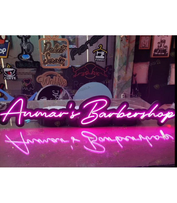 Almanya Barbershop Neon Hortum Led