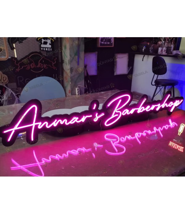 Almanya Barbershop Neon Hortum Led