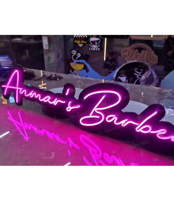 Almanya Barbershop Neon Hortum Led