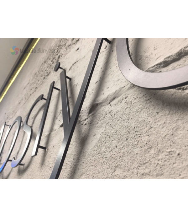 Apsiyon Saplama Ayaklı Alüminyum Kesme Harfler