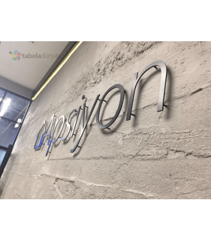 Apsiyon Saplama Ayaklı Alüminyum Kesme Harfler