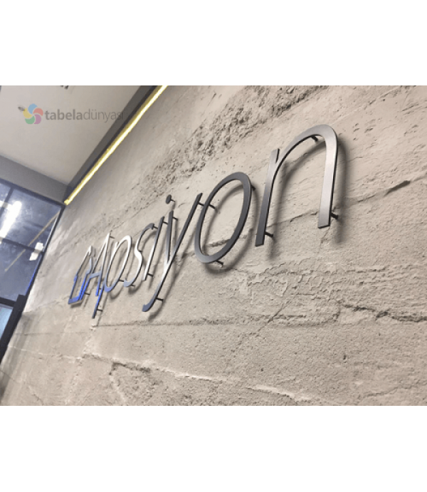 Apsiyon Saplama Ayaklı Alüminyum Kesme Harfler